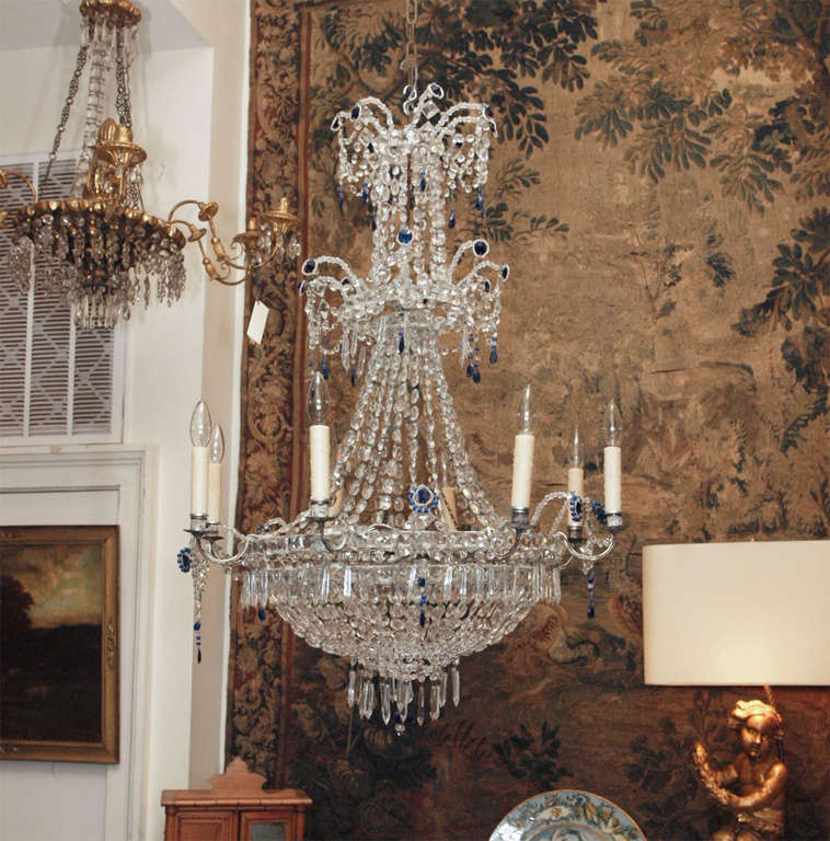 Empire Crystal Chandelier For Sale 6