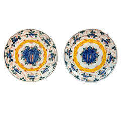 Pair of Delft Polychrome Chargers