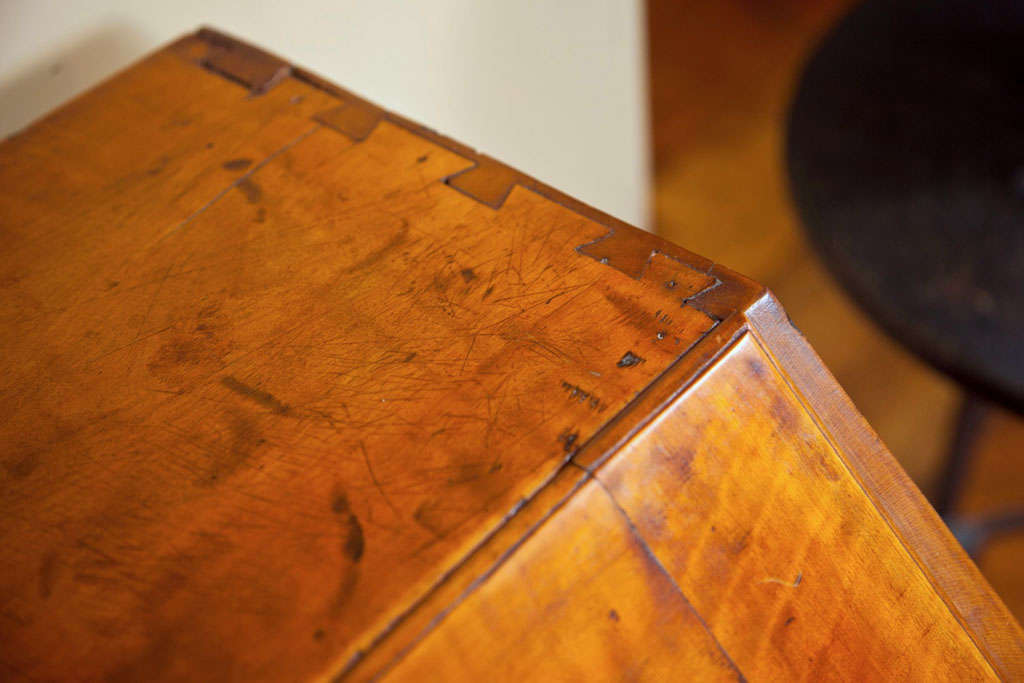 Poplar A Rare Queen Anne Curly Maple Slant Front Desk  C. 1730 For Sale