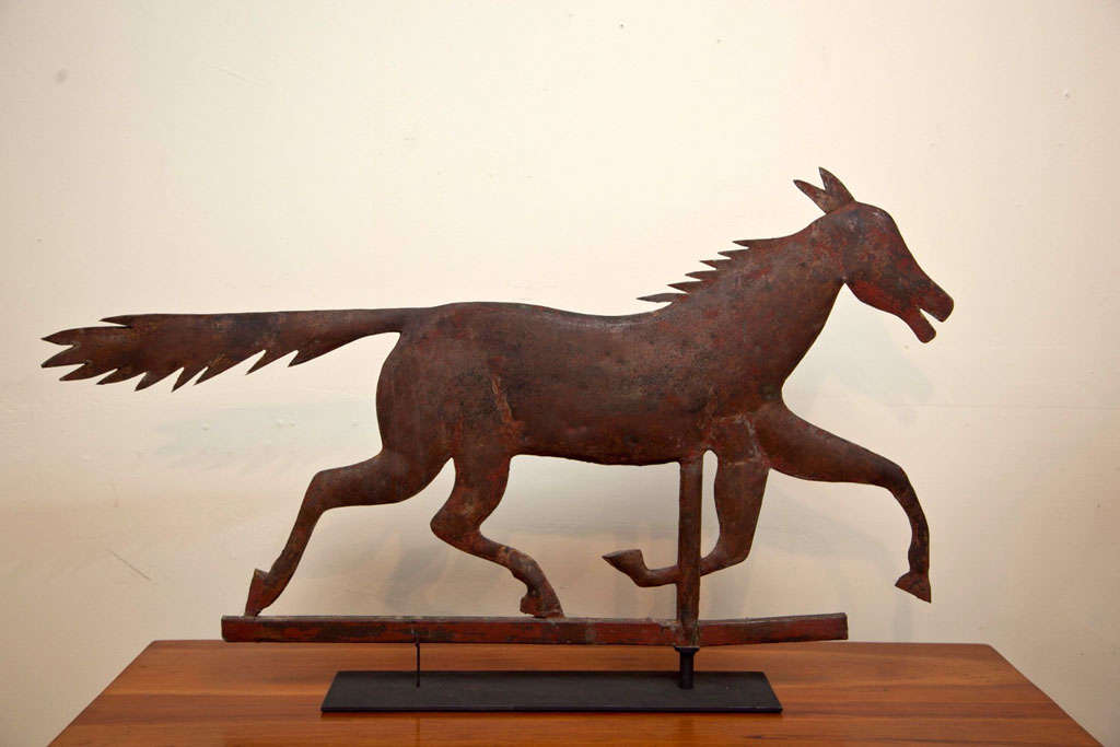 Large Swell Bodied Running Horse Weathervane