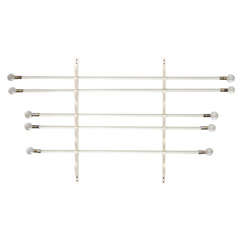Five Glass Curtain Rods