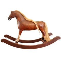Leather Rocking Horse from France