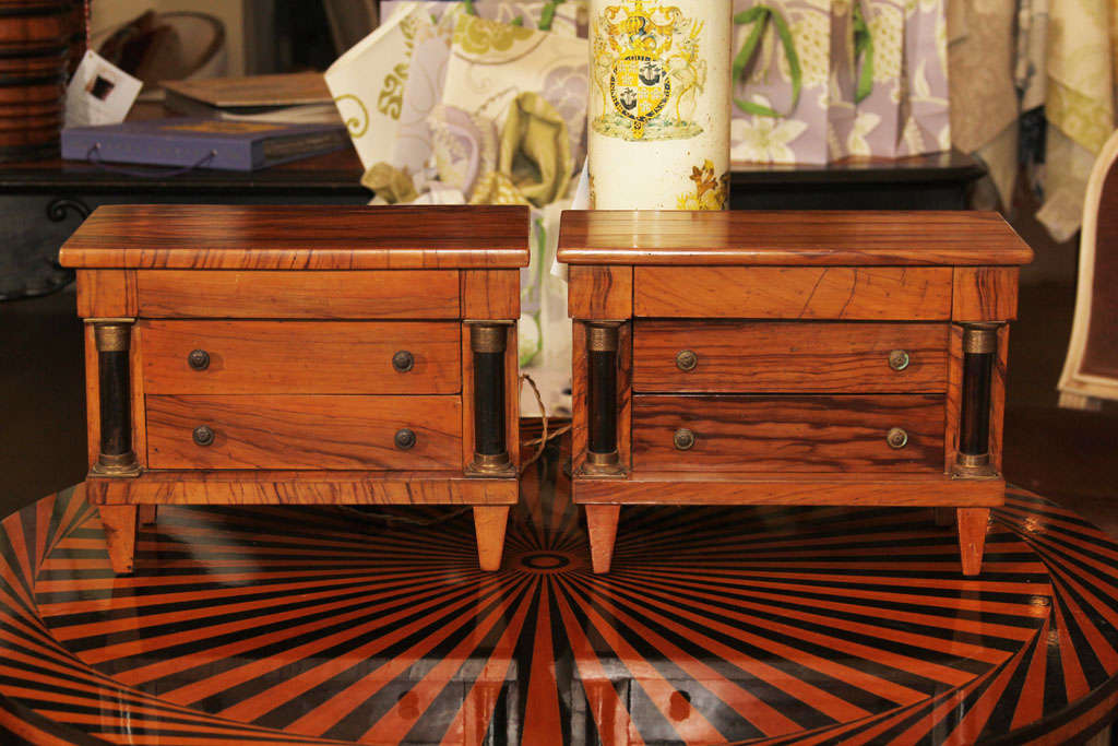 Pair of Biedermeier Jewellery boxes