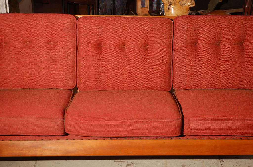 Mid-20th Century John Kapel Spindle Back Sofa For Sale