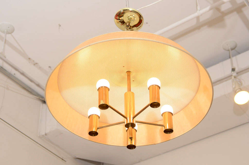 20th Century Brass Chandelier by Gerald Thurston for Lightolier