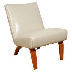 Thonet Occasional Chair in off white leather