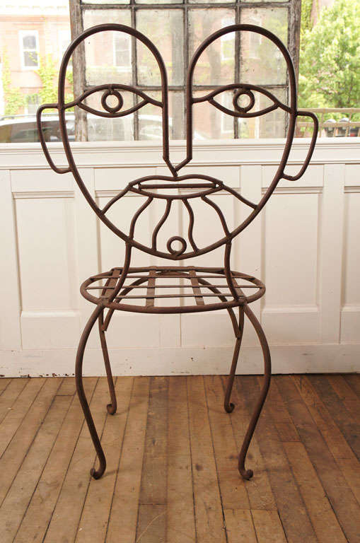 Metal Pair Face Chairs