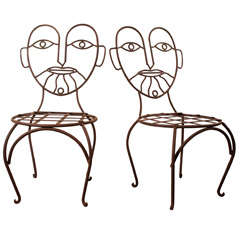 Pair Face Chairs