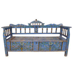 A 19th Century Swedish Painted Bench