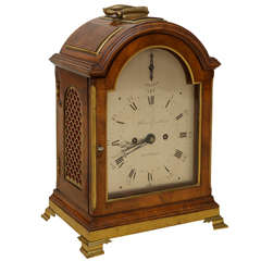 A George III Mahogany and Brass Bracket Clock by Allam & Caithness