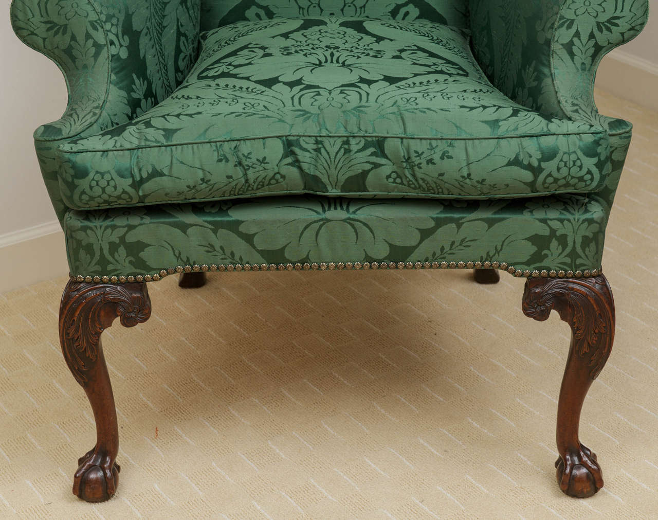 British 18th c. George III Mahogany Wing Chair