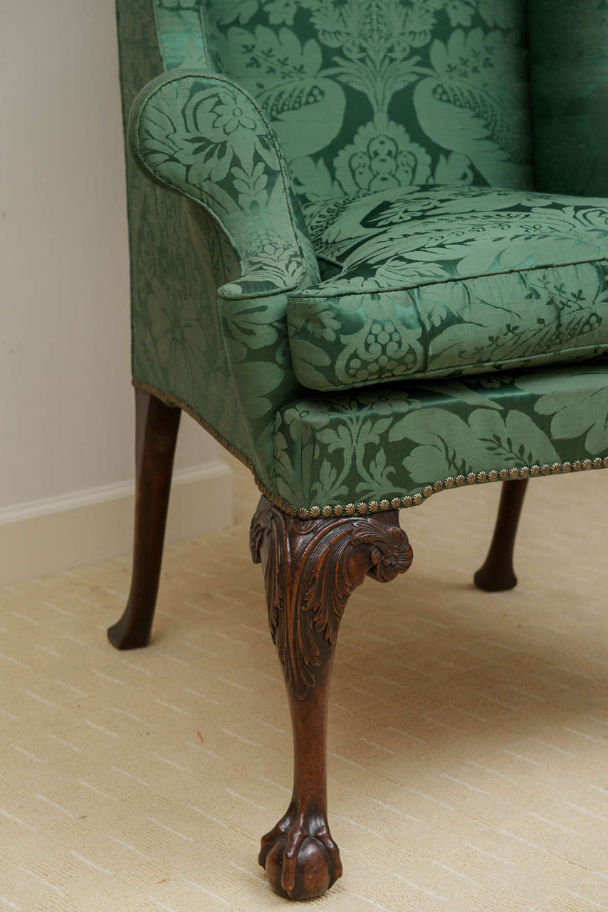 18th Century and Earlier 18th c. George III Mahogany Wing Chair