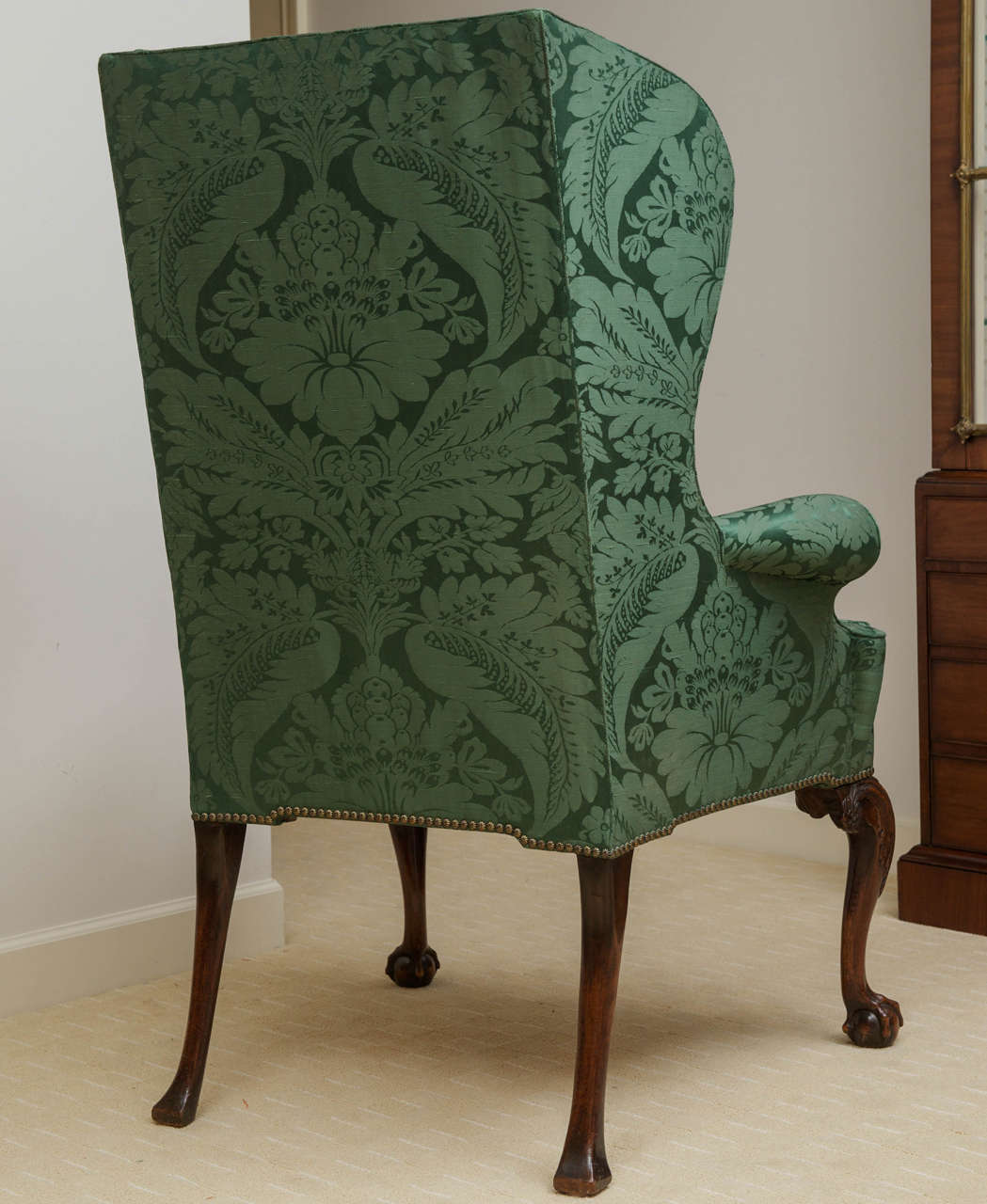 18th c. George III Mahogany Wing Chair 2