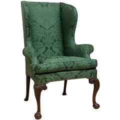 18th c. George III Mahogany Wing Chair