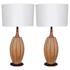 Pair of Mid Century Ceramic Table Lamps