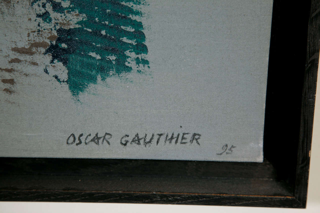 Oscar Gauthier was born in Fours in 1921. His father was a keen amateur painter and encouraged his son who delighted in observing the nature and light in the surrounding countryside. The family moved to Paris in 1931 where the young Oscar Gauthier