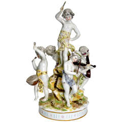 Porcelain Group Signed Capodimonte