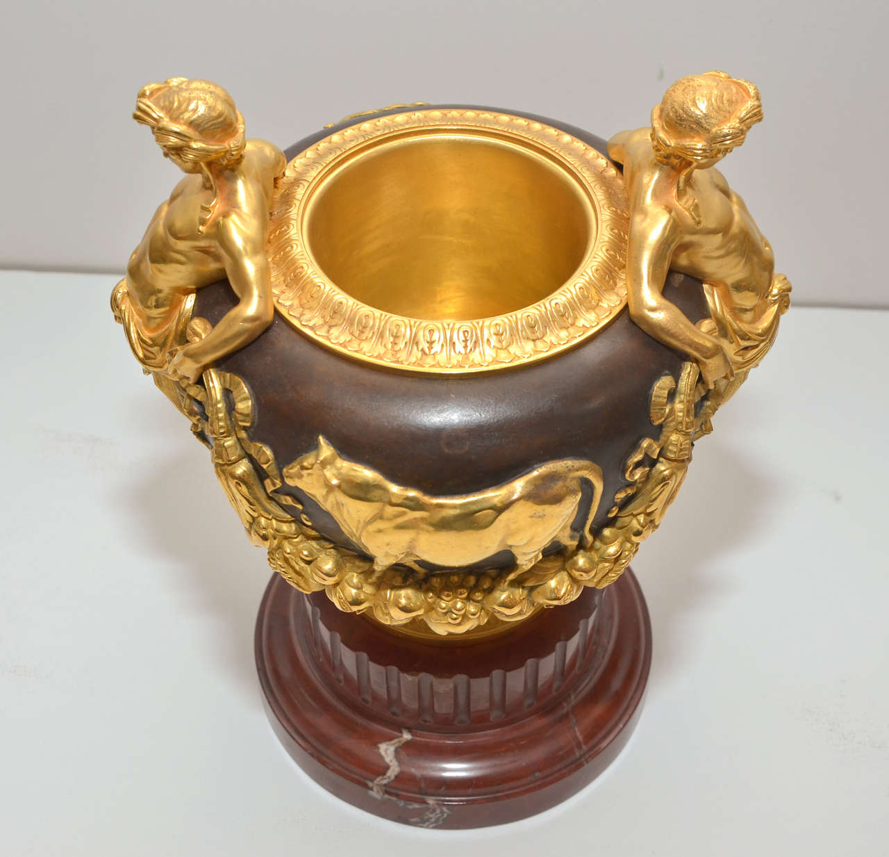 Rare Pair of Neoclassical Vases by Barbedienne For Sale 1