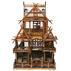 Antique French Architectural Birdcage ca. 1860