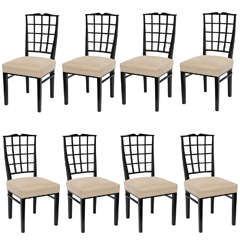 Dominique, Set of eight dining chairs, France, 1937 2