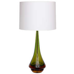 1950s Italian Art Glass Table Lamp Signed Seguso 8