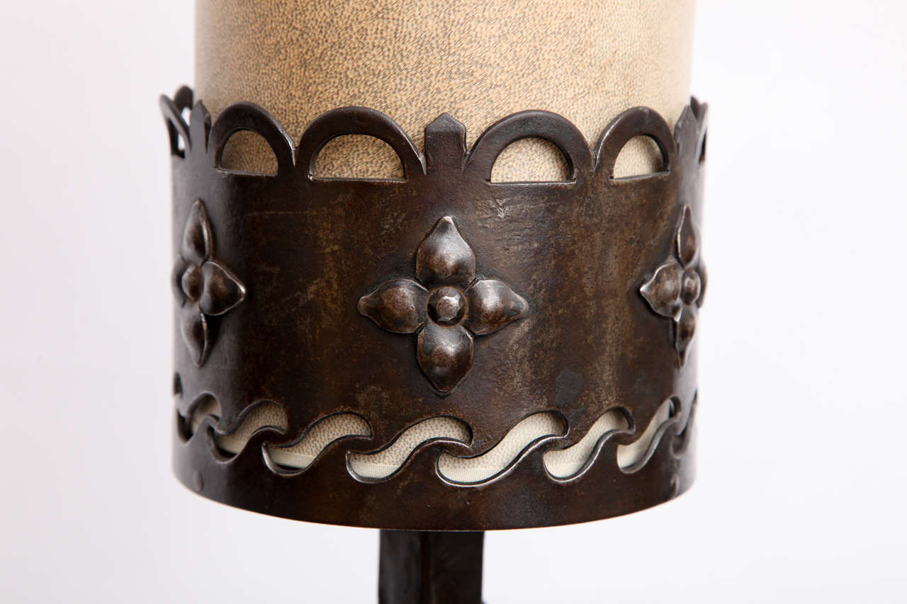 1920s American Arts & Crafts Floor Lamp by Samuel Yellin 1