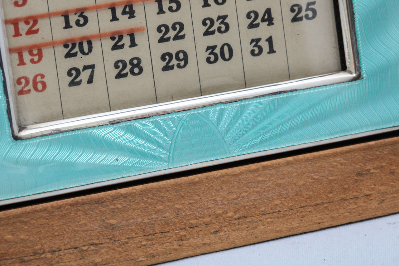 Art Deco Sterling Silver and Guilloche Enamel Perpetual Calendar 2