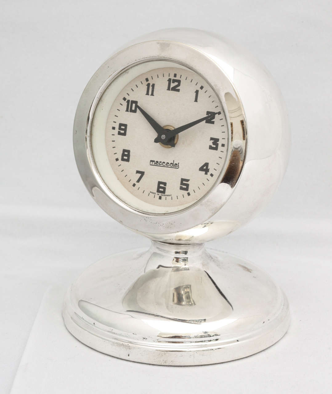 Beautiful, Art Deco, sterling silver table clock, Chester, England, 1927. Charles Perry & Co. - makers. @4 1/2