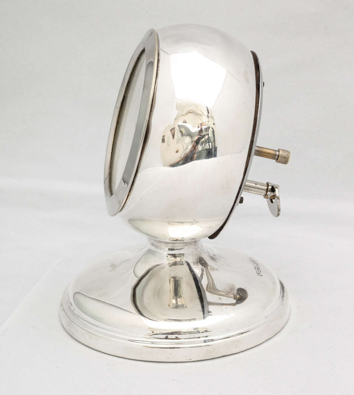British Art Deco Sterling Silver Table Clock
