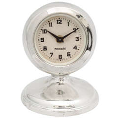 Art Deco Sterling Silver Table Clock