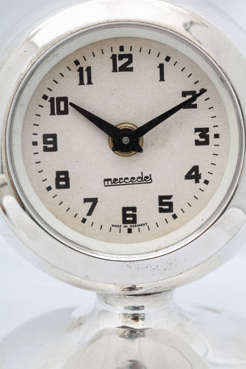 Art Deco Sterling Silver Table Clock at 1stDibs