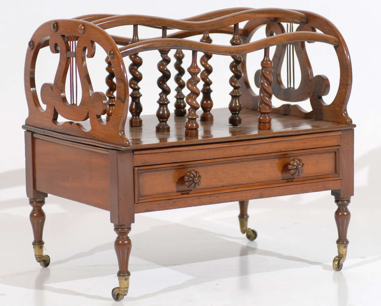 Unusual Irish Canterbury In Mahogany With Lyre Detail, ca. 1840 at 1stdibs