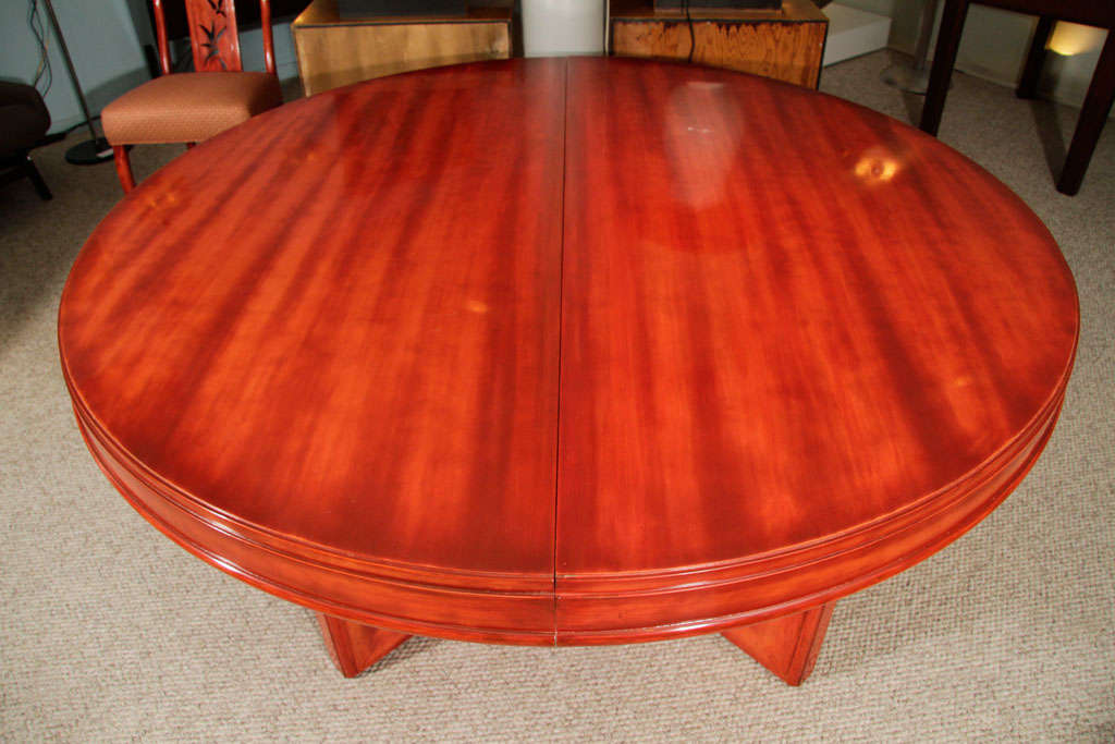 Mid-20th Century Rare Circular Dining Table by James Mont