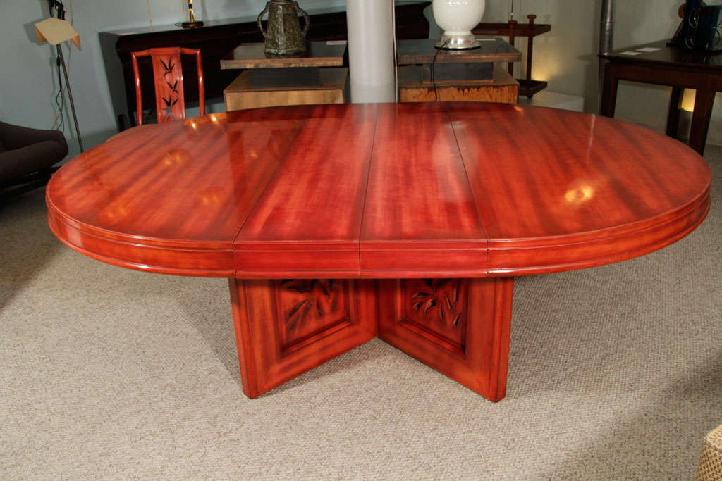 Rare Circular Dining Table by James Mont 2