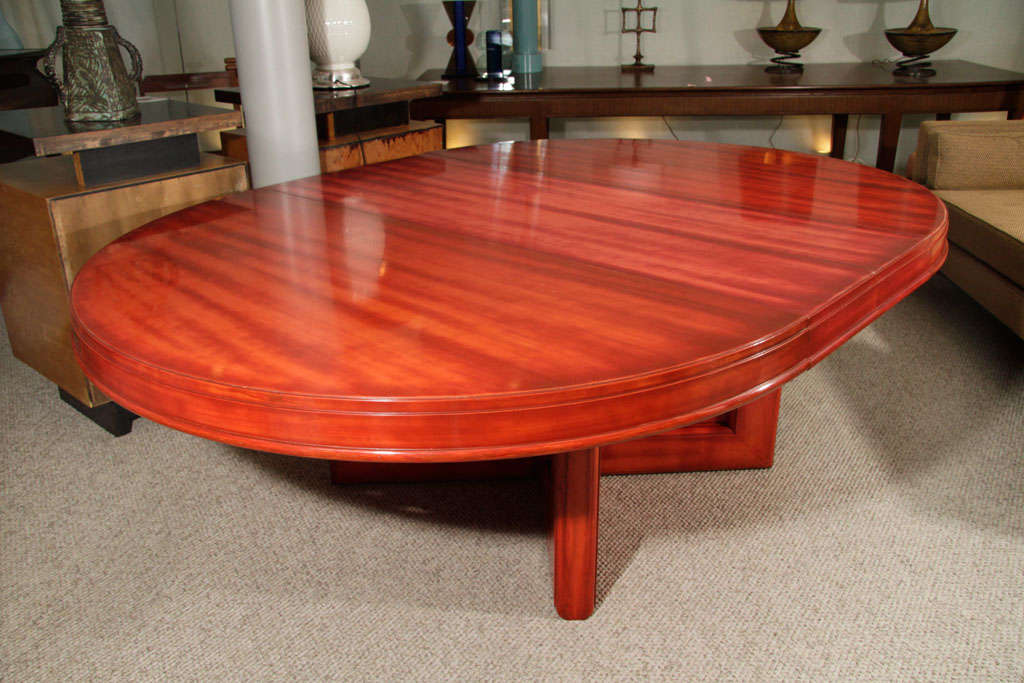 Rare Circular Dining Table by James Mont 3