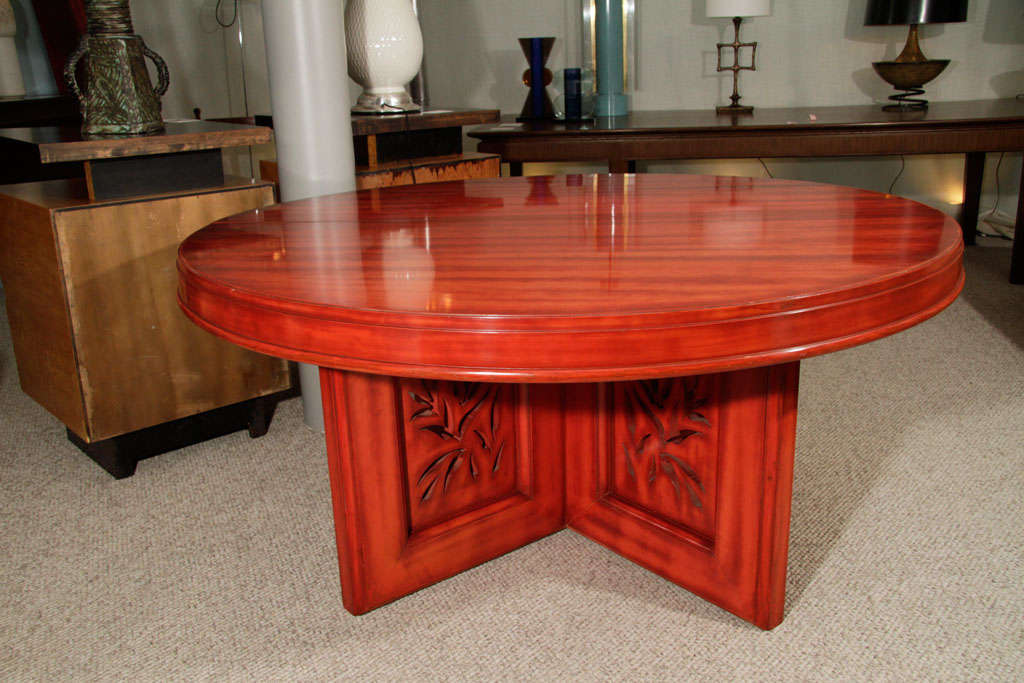 Rare Circular Dining Table by James Mont 4