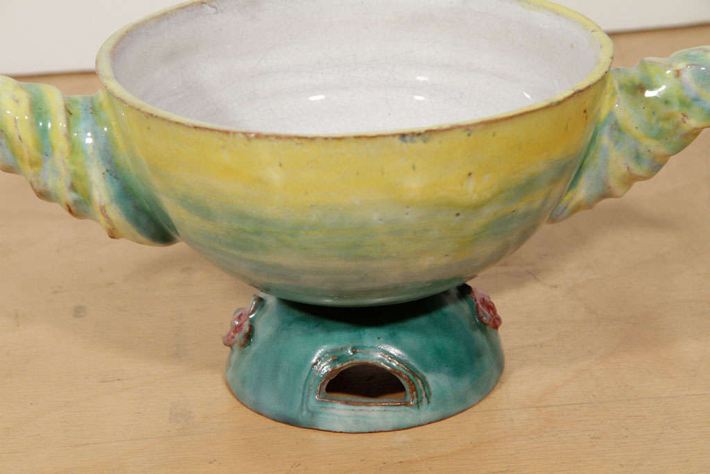 Austrian Rare Ceramic Lidded Bowl, by Vally Wieselthier