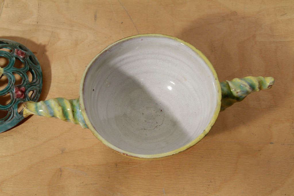 20th Century Rare Ceramic Lidded Bowl, by Vally Wieselthier