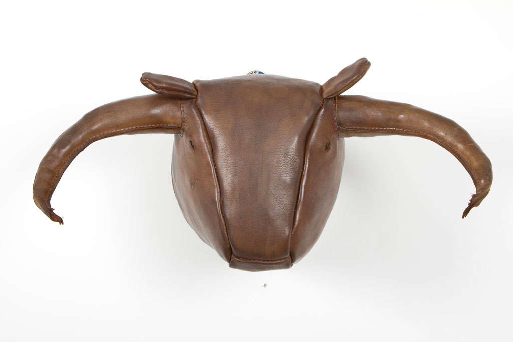 Stuffed Leather 'Trophy' Bull after Omersa