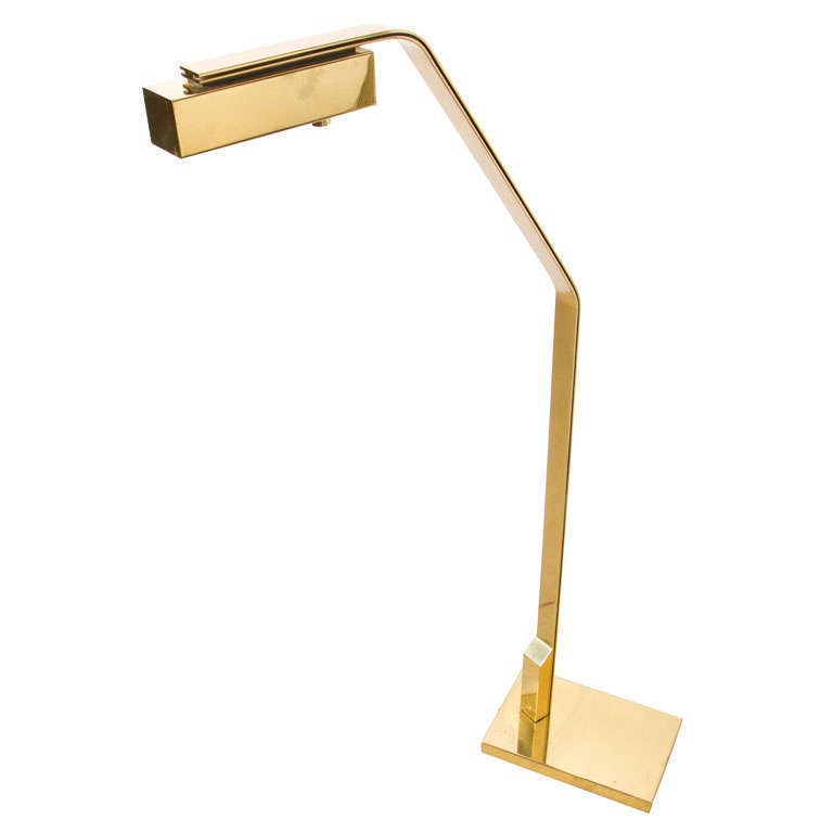 American Cantilevered Flat Bar Pivoting Reading Lamp by Casella Lighting For Sale