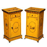 Pair of Painted Tole Side Cabinets