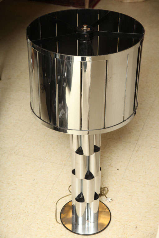 American Pair of Curtis Jere Chrome Lamps