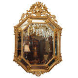 Antique French Panelled Mirror