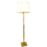 Hansen Lucite stem Floor Lamp on Solid Brass Base