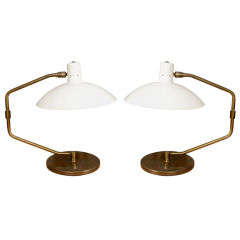 Pair of Clay Mitchie Lamps For Knoll Ca. 1950s