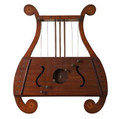 Antique Lyre Shaped Dinner Chime