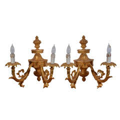 Gold Ormolu Wall Sconces
