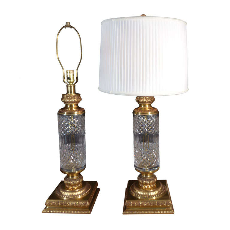Pressed Glass Table Lamps For Sale