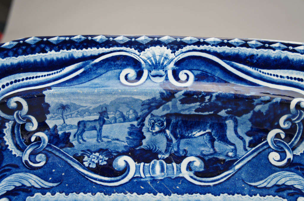 R. Hall Blue & White Transfer 