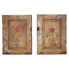 Retro Old Door  Wall Hanging Paintings Attributed to Peter Hunt